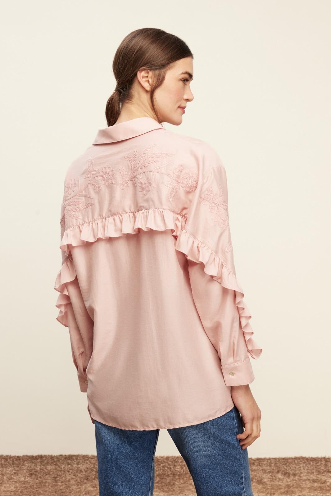 VENÖVE EMİLİ PEMBE GÖMLEK