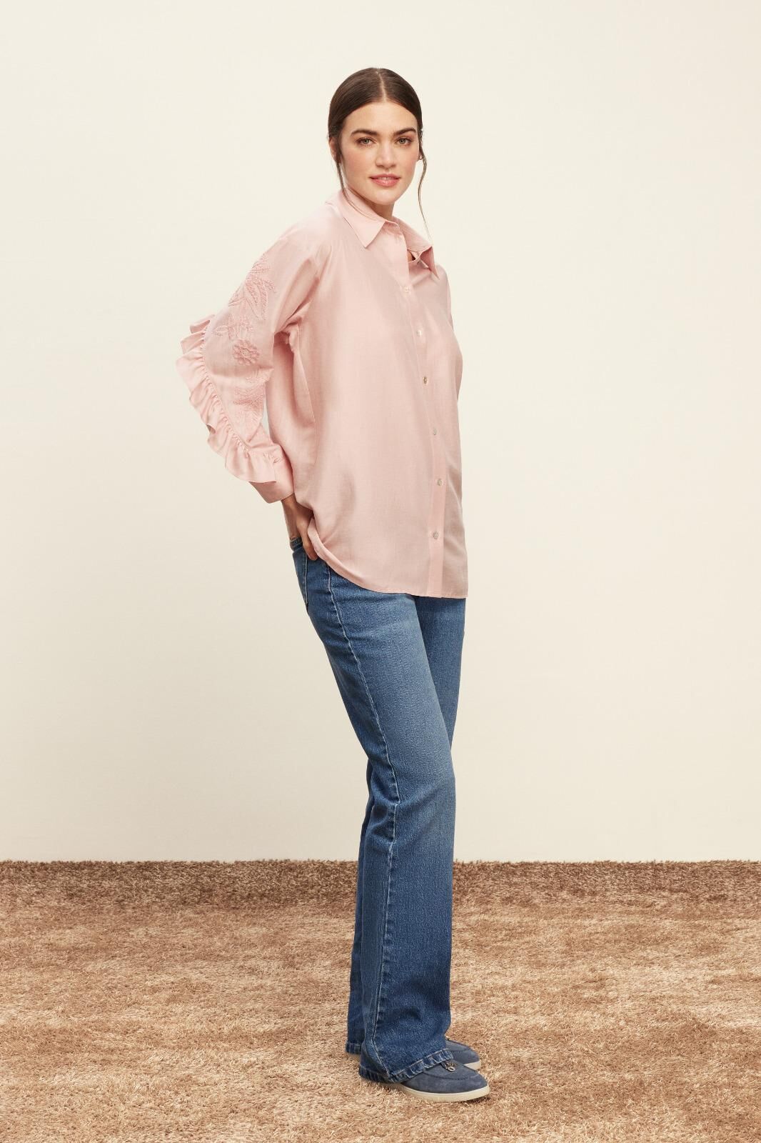 VENÖVE EMİLİ PEMBE GÖMLEK