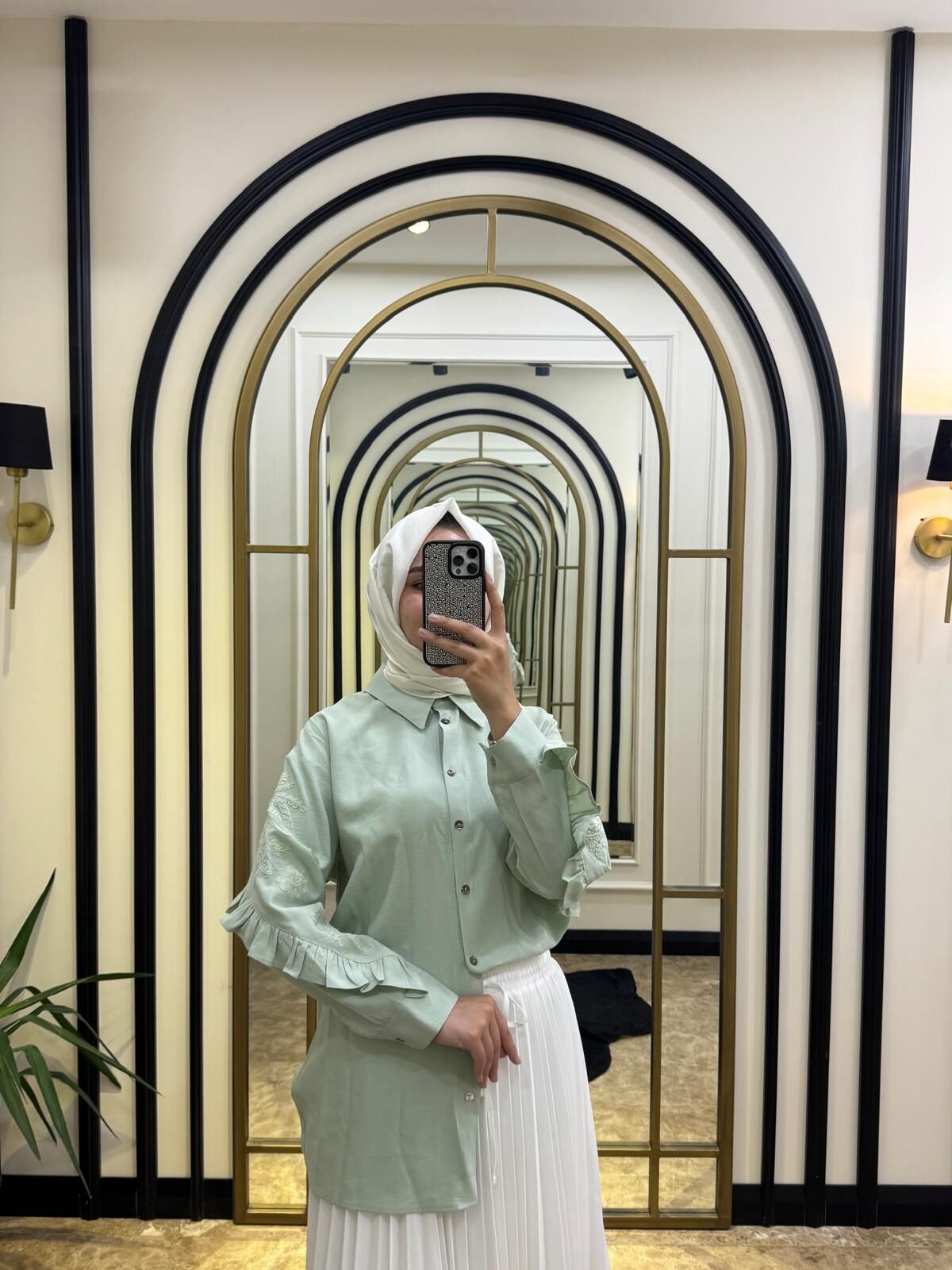 VENÖVE EMİLİ MİNT YEŞİL GÖMLEK