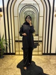 SELİNADA SİYAH PARLAK TAKIM