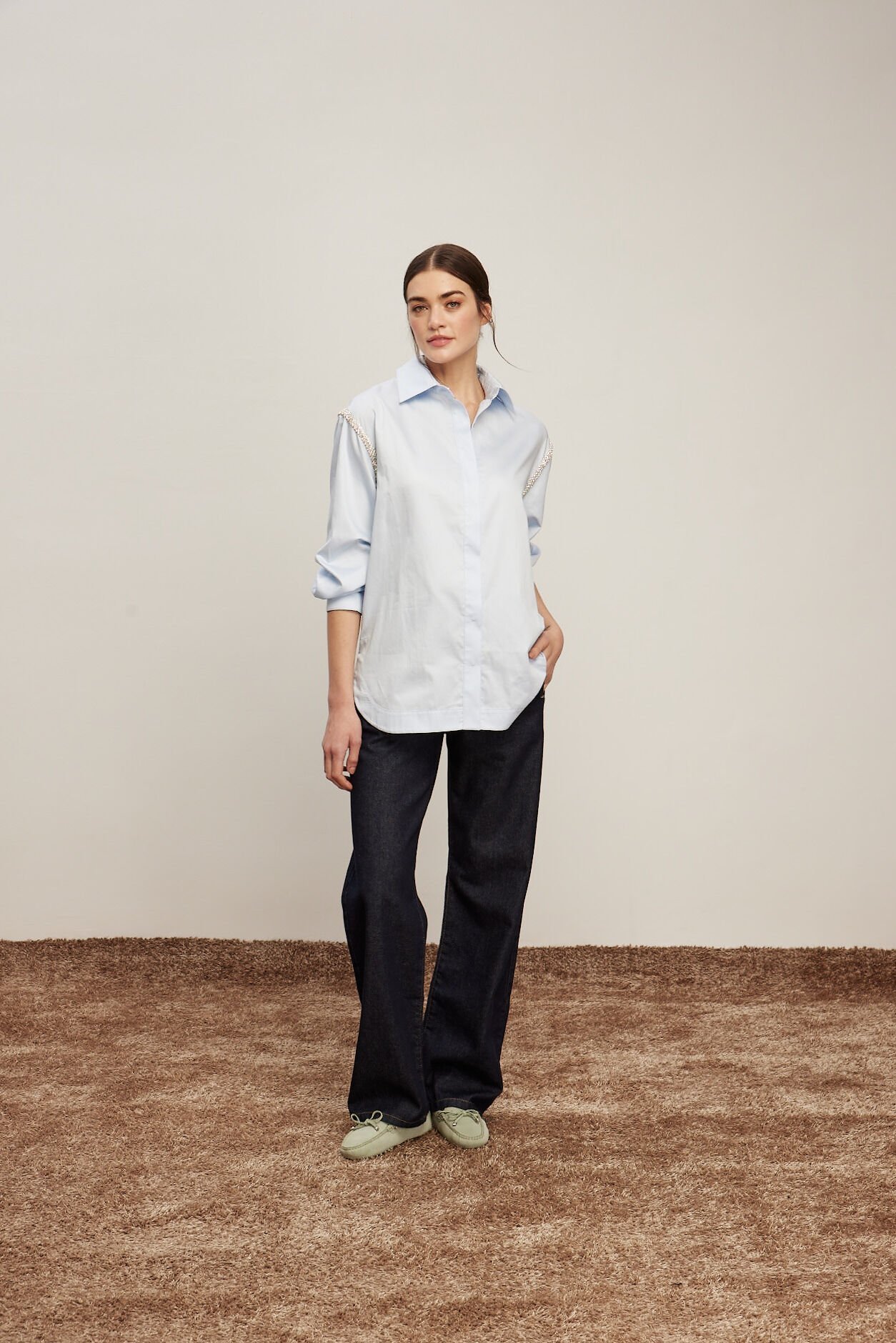 VENÖVE SARAH GÖMLEK MAVİ