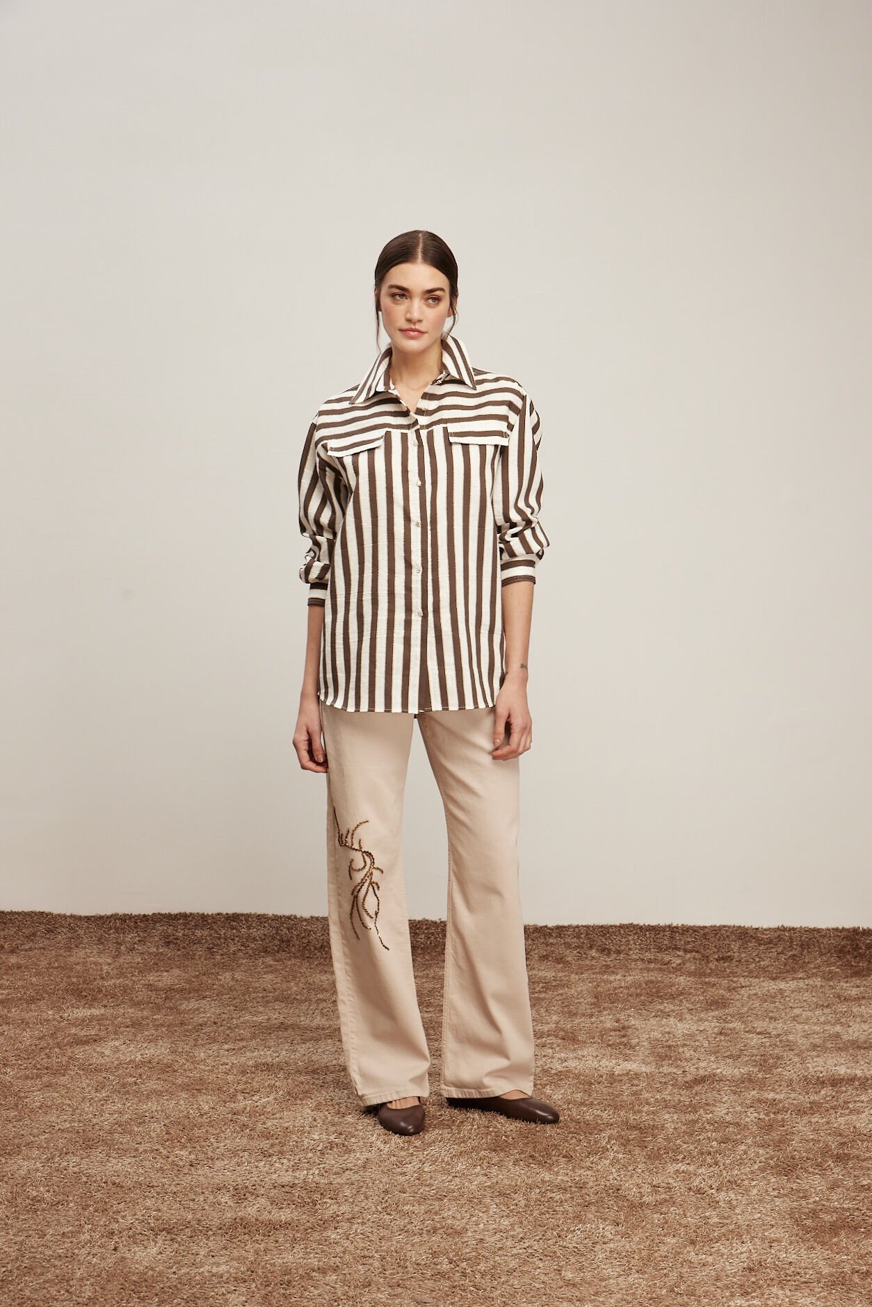 VENÖVE NORA GÖMLEK KAHVE