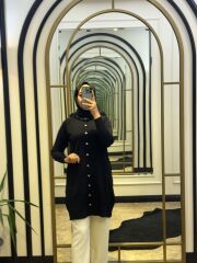 NUSS SİYAH TAŞLI HIRKA