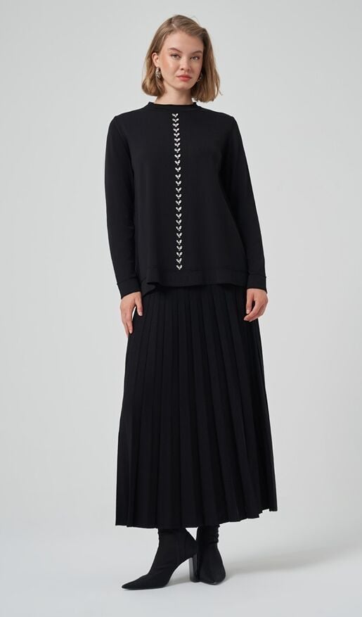 NUSS ETEKLİ TAKIM SİYAH