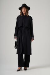 NUSS TRENÇ SİYAH