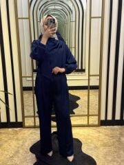 MSM LACİVERT SATEN TAKIM