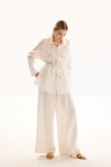 MSM LİNEN KETEN TAKIM BEYAZ