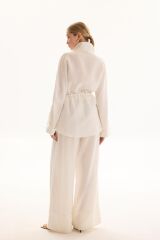 MSM LİNEN KETEN TAKIM BEYAZ