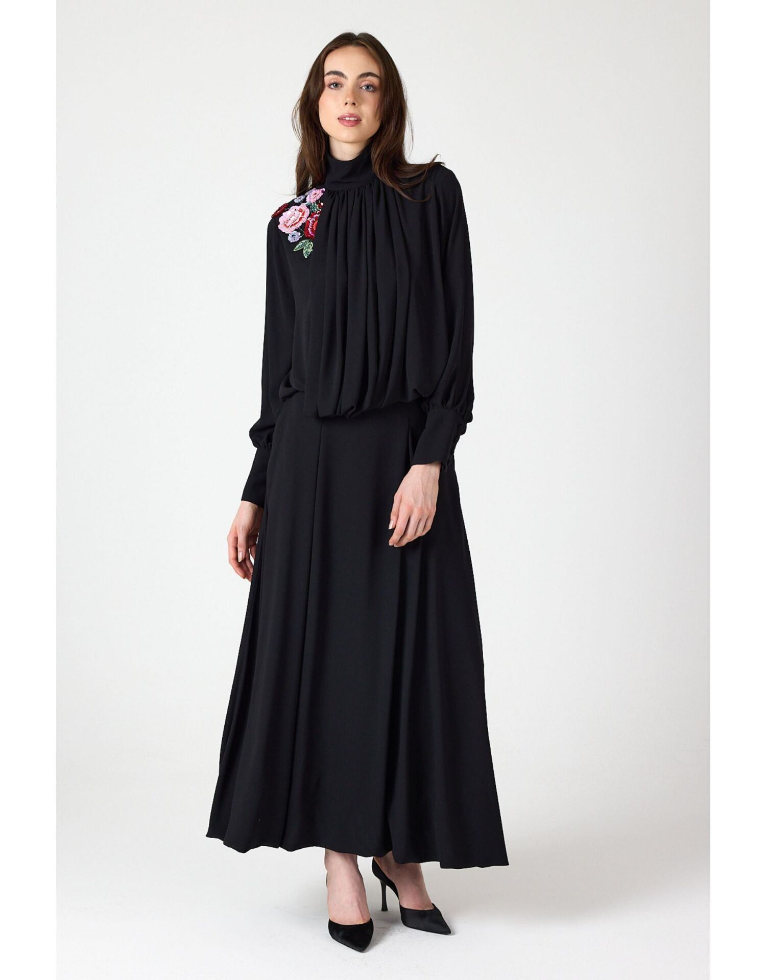 SELVİ ÇETİN BALON ETEK SİYAH