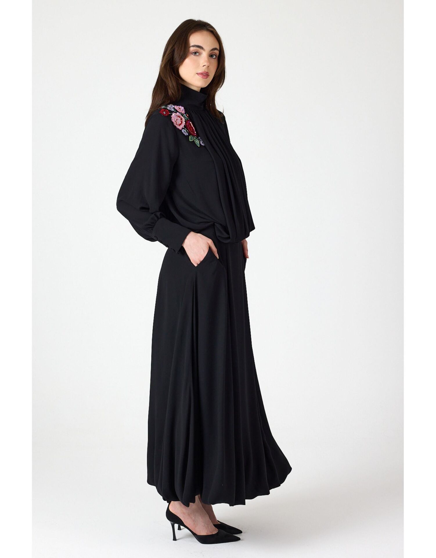 SELVİ ÇETİN BALON ETEK SİYAH