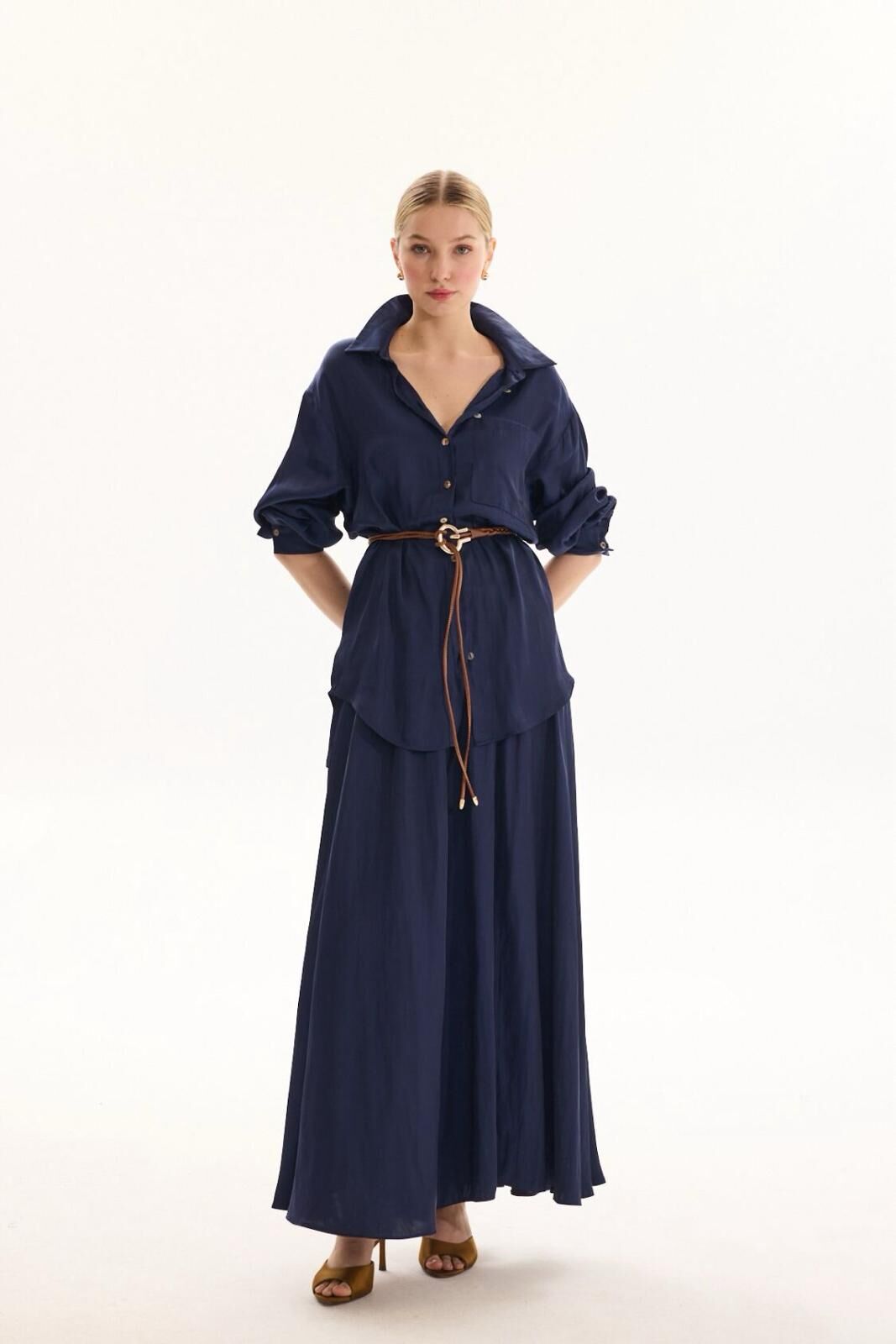 MSM SHINY GÖMLEK LACİVERT