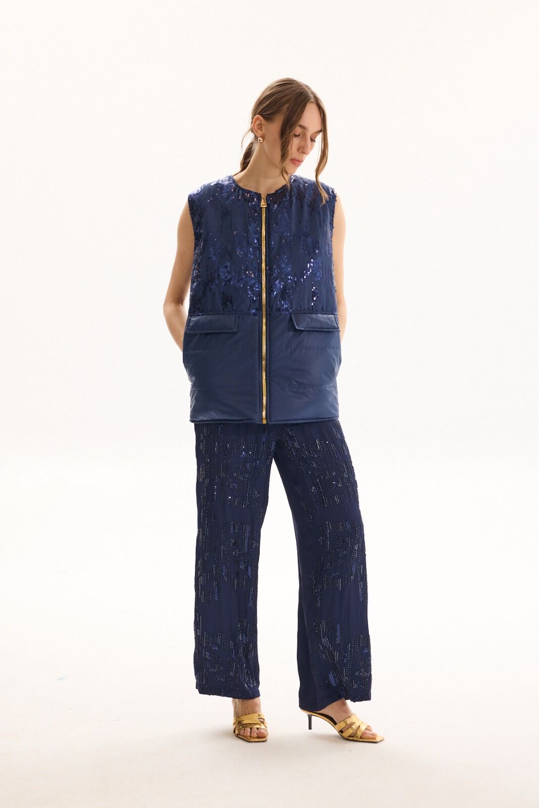 MSM SHINY PANTOLON LACİVERT