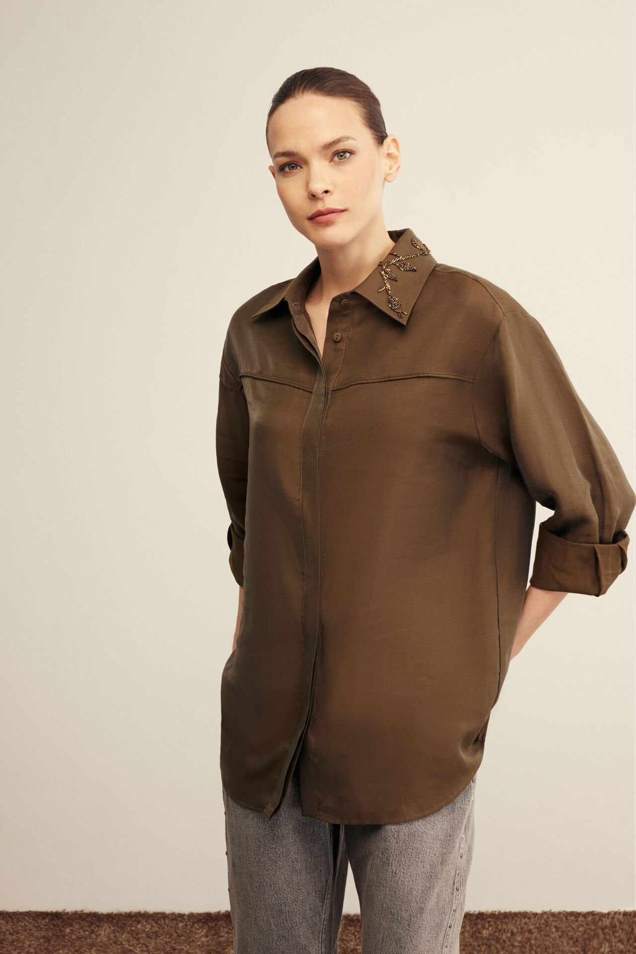 VENÖVE Thomas Gömlek Haki