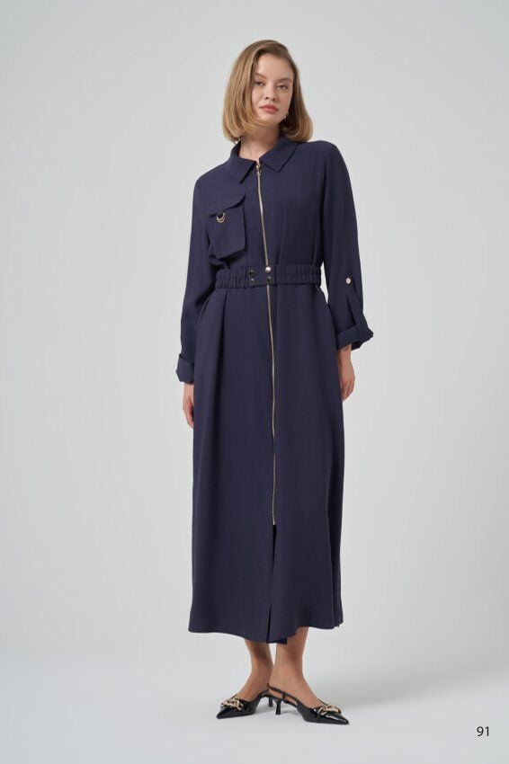 NUSS LACİVERT ELBİSE