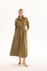 MSM VİSİONE NAKIŞLI ELBİSE HAKİ