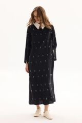 MSM STONE ELBİSE SİYAH