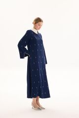 MSM STONE ELBİSE LACİVERT