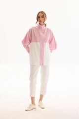 MSM CEKET ÇİZGİLİ PEMBE