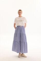 MSM LACİVERT ÇİZGİLİ ETEK