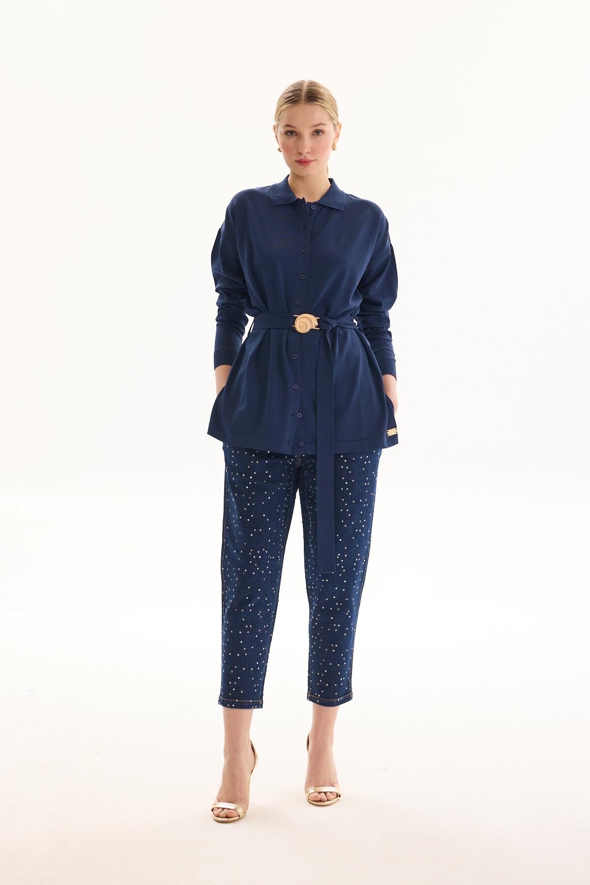 MSM DENIM TAŞLI PANTOLON LACİVERT