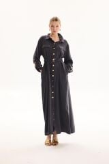 MSM SPECIALE SETA ELBİSE ANTRASİT