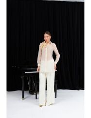 SELVİ ÇETİN ORGANİZE GÖMLEK BEJ