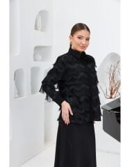 SELVİ ÇETİN KAT KAT PÜSKÜL BLUZ