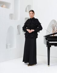 SELVİ ÇETİN  SATEN ETEK SİYAH