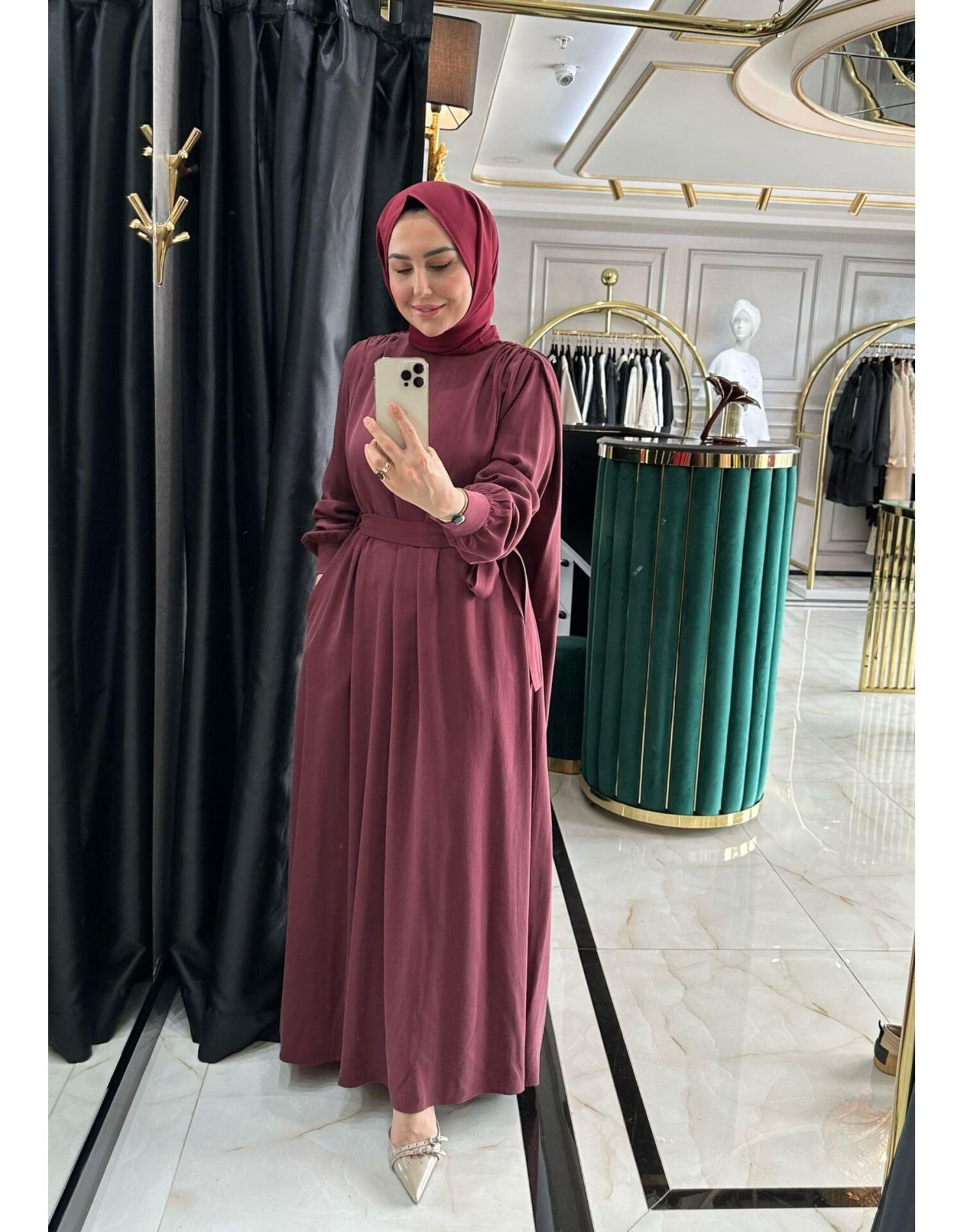 SELVİ ÇETİN BELDEN BAĞLAMA ELBİSE