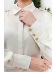 SELVİ ÇETİN APOLET DETAYLI ELBİSE