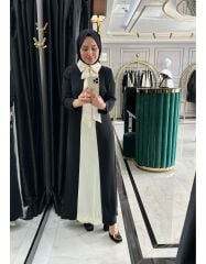 SELVİ ÇETİN ÇİFT RENK ELBİSE