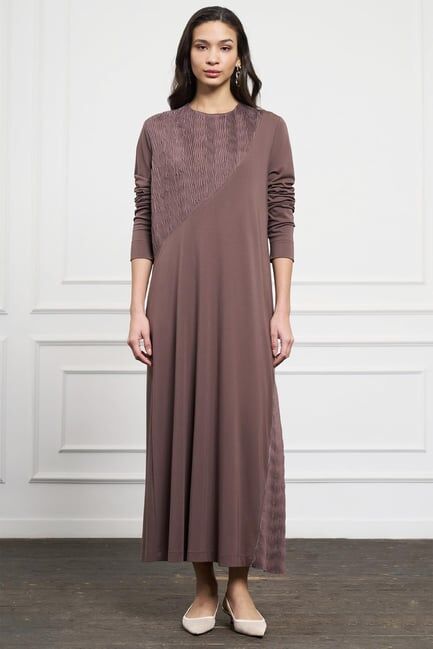 NUSS FERMUAR DETAY ELBİSE