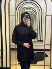 SELİNA PULLU SATEN GÖMLEK