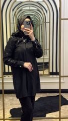 SELİNADA KAPŞONLU PULLU CEKET