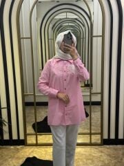 SELİNADA PEMBE  GÖMLEK